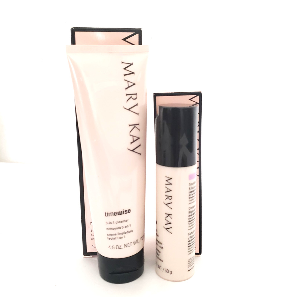 Mary Kay Timewise Night Restore & Recover 041281 & 3 in 1 Cleanser 026941 NOS
